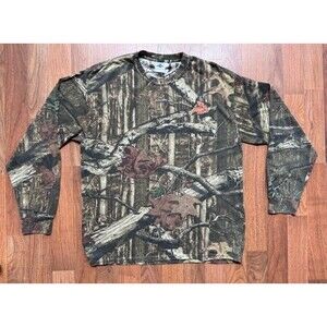 Mossy Oak Break-Up Infinity Shirt Large Camo Long Sleeve Hunting Outdoor Cotton